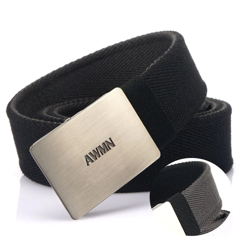 New Thicken Canvas Belt Quality Alloy Automatic Buckle Men Belt Casual Simple Men and Women Jeans Belt