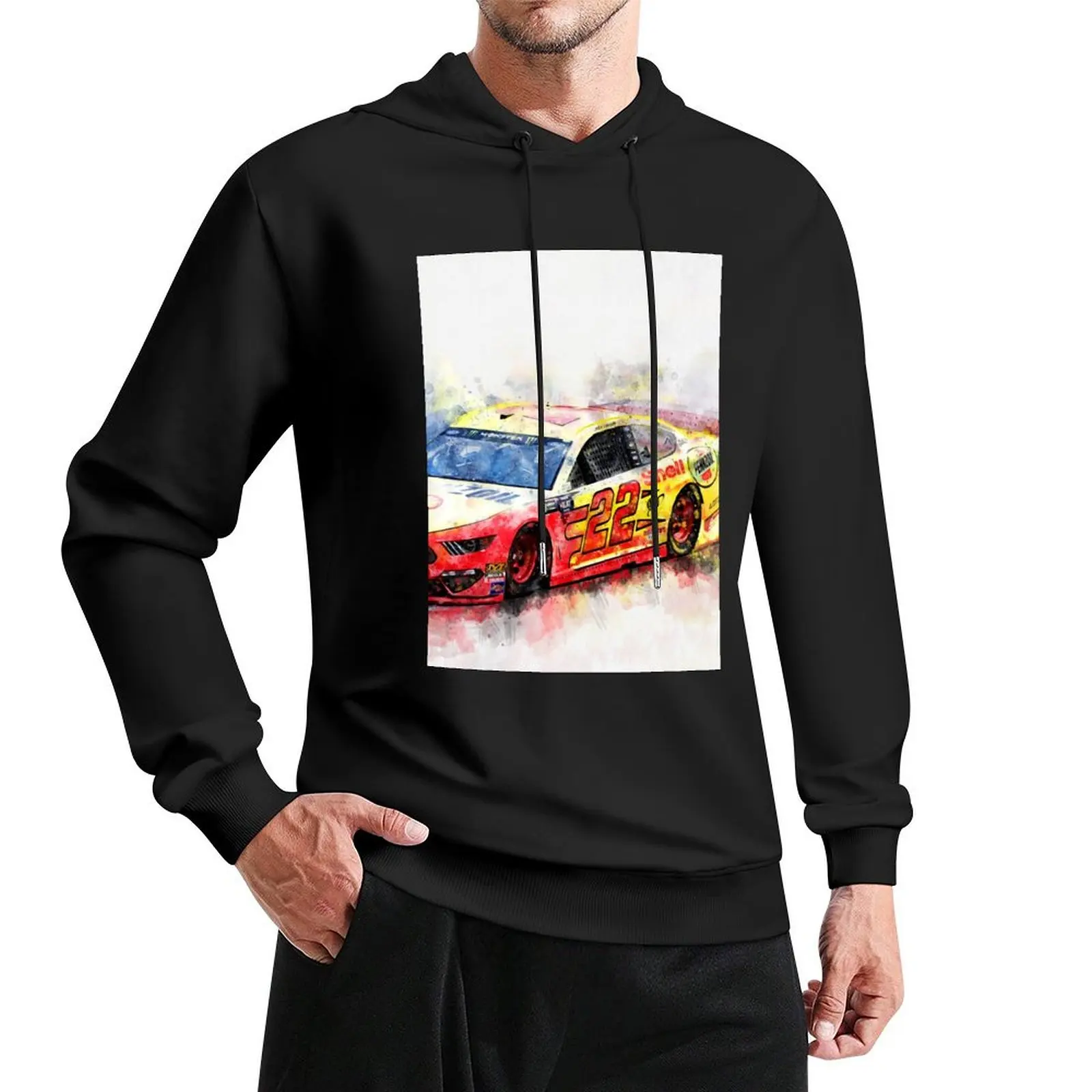 

Joey Logano on Fire Pullover Hoodie streetwear men men's clothing anime hoodie