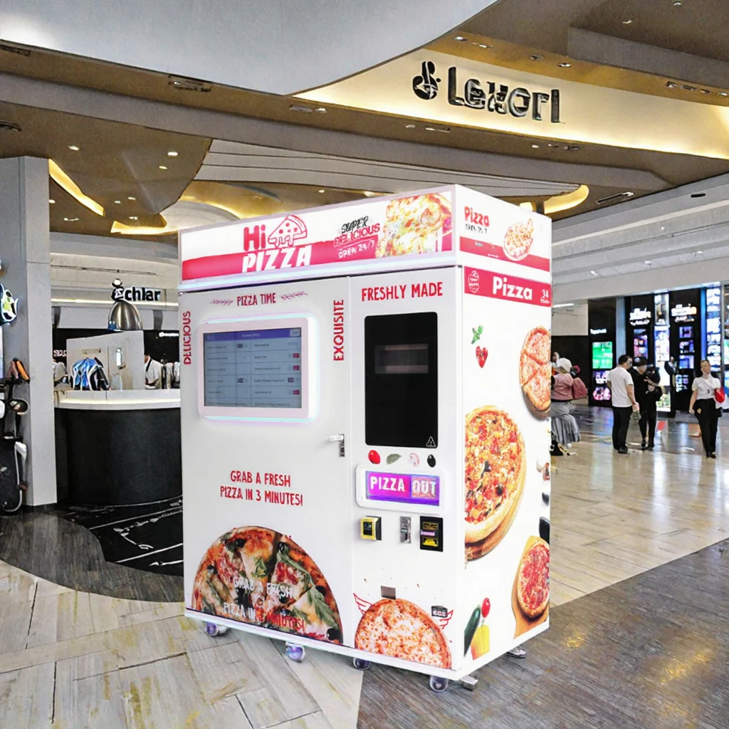 Máquina Expendedora de Pizza Automática, Directo de Fábrica en China, Equipo Expendedor de Comida Caliente, Sistema de Pago con Tarjeta de Crédito, Venta al Por Mayor