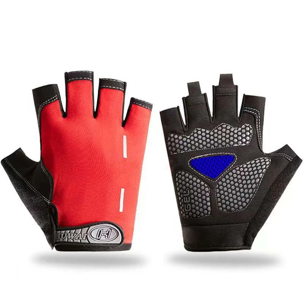 Half Finger Gloves For Road Cycling And Cycling Outdoor Sport Warm, Wear-resistant Lightweight Convenient To Carry Polychrome