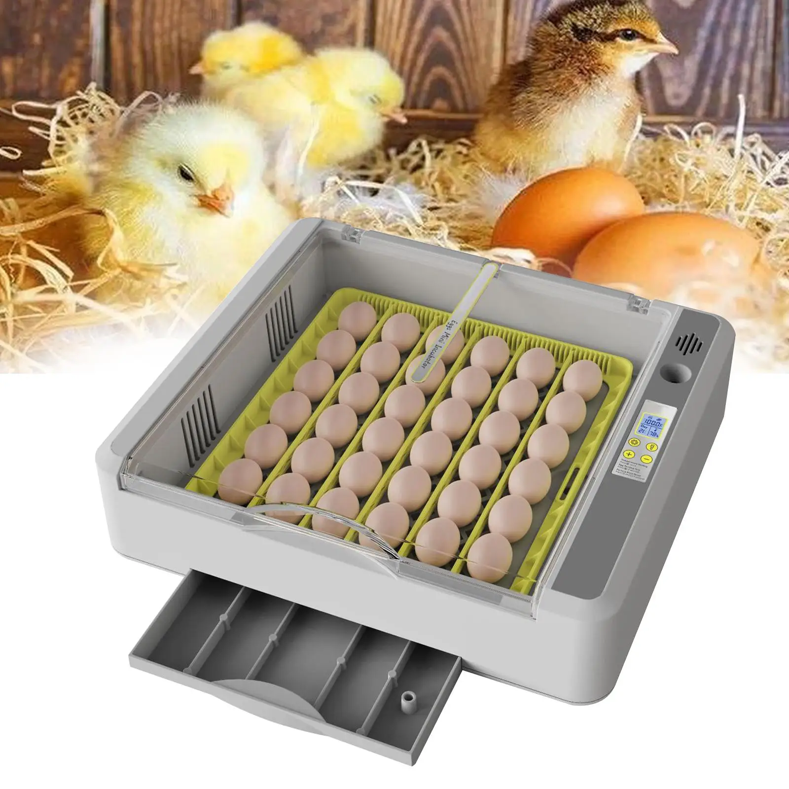 

Chicken Egg Incubator Lightweight Poultry Hatcher Machine Durable with Automatic Egg Turner for Duck Birds Chicken Turkey Goose