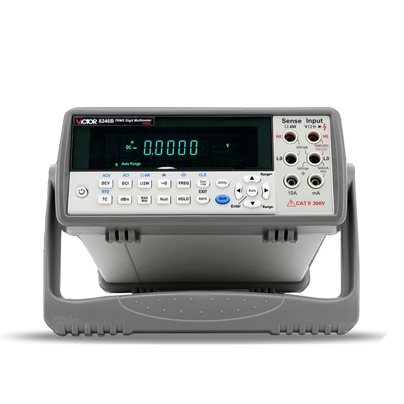 VC8246B Desktop Digital Multimeter 4-1/2 Bit VFD Display Autoranging Digital Multimeter Bench Top Multimeter 110V/220V 20Hz~1KHz