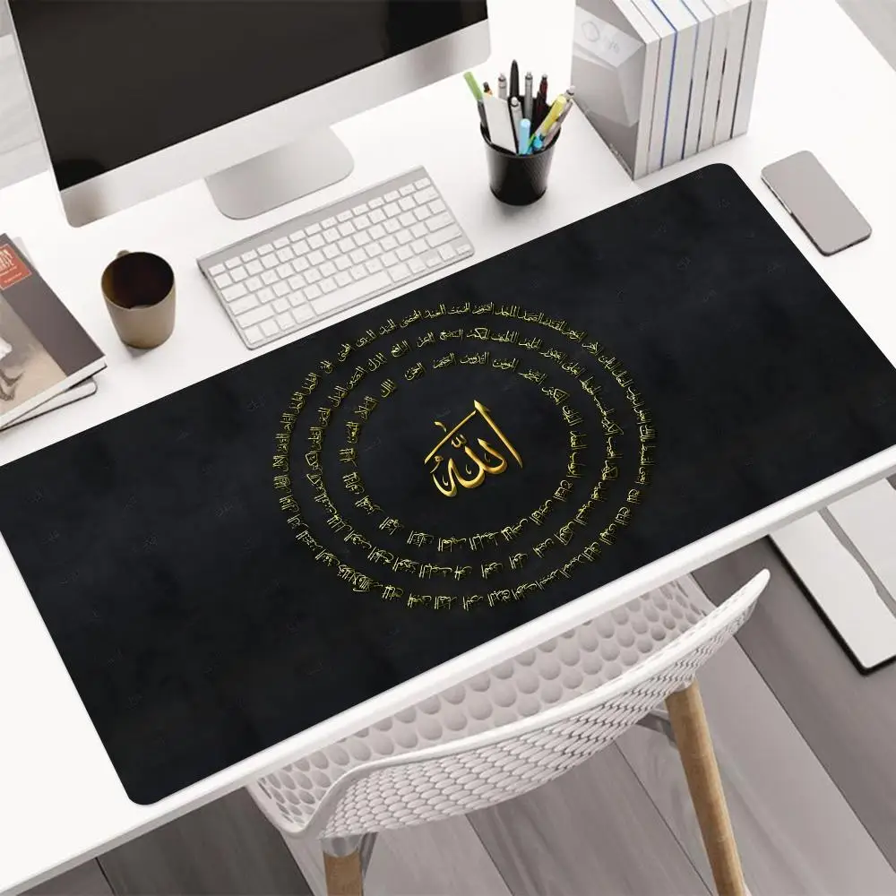 

M-Muslim Islam B-Bismillah Allahs Mouse Pad Large anime Size Game Mouse Pad 1000x500mm Mousepad Non-Skid Lock Edge Keyboard Desk