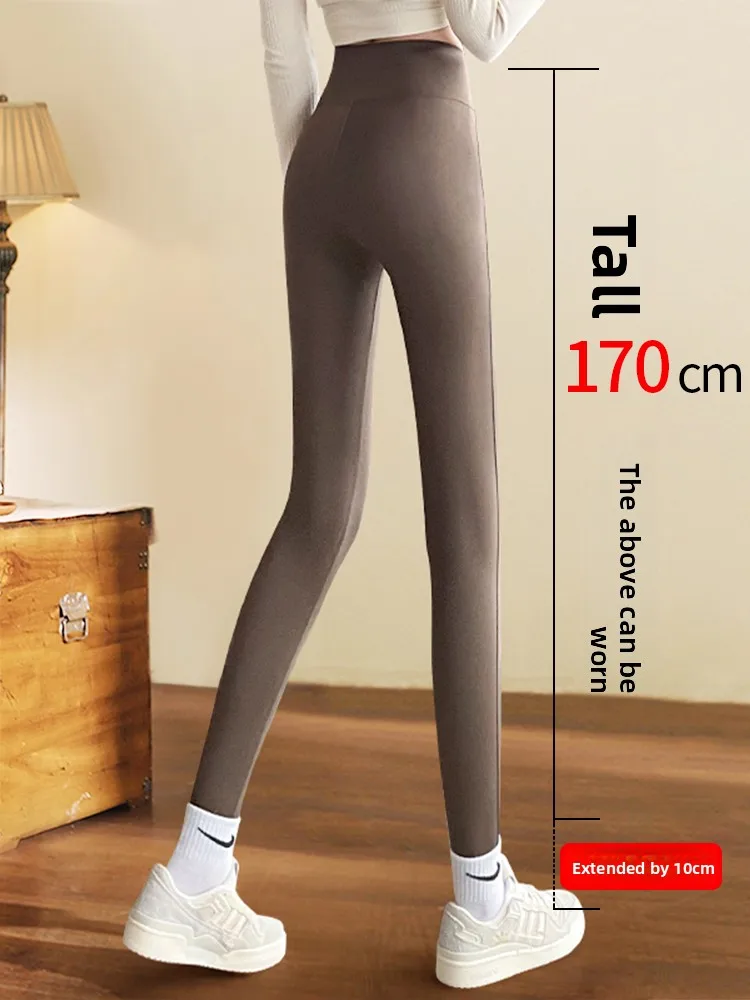 

Утепленные флисовые леггинсы для йоги с высокой талией, женские, очень длинные, для осени и зимы, ультрадлинная версия 75...