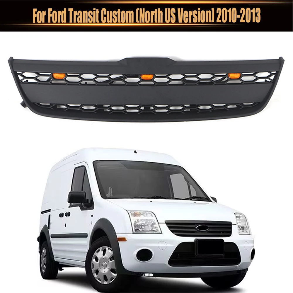 

Auto Front Bumper Grille Upper Guard GridAccessories Racing Grill Grills For Ford Transit Custom (North US Version) 2010-2013