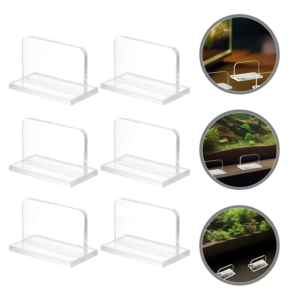 

6Pcs Aquarium Lid Handles Transparent Acrylic Fish Tank Cover Grip for Replacement Use Fish Tank Parts Aquarium Lid Handles