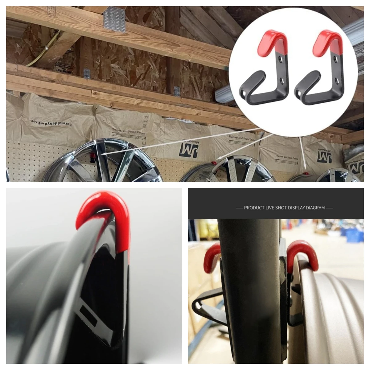 

​10pcs Car Wheel Hub Metal Hook Modified Wheel Hub Display Hook Tire