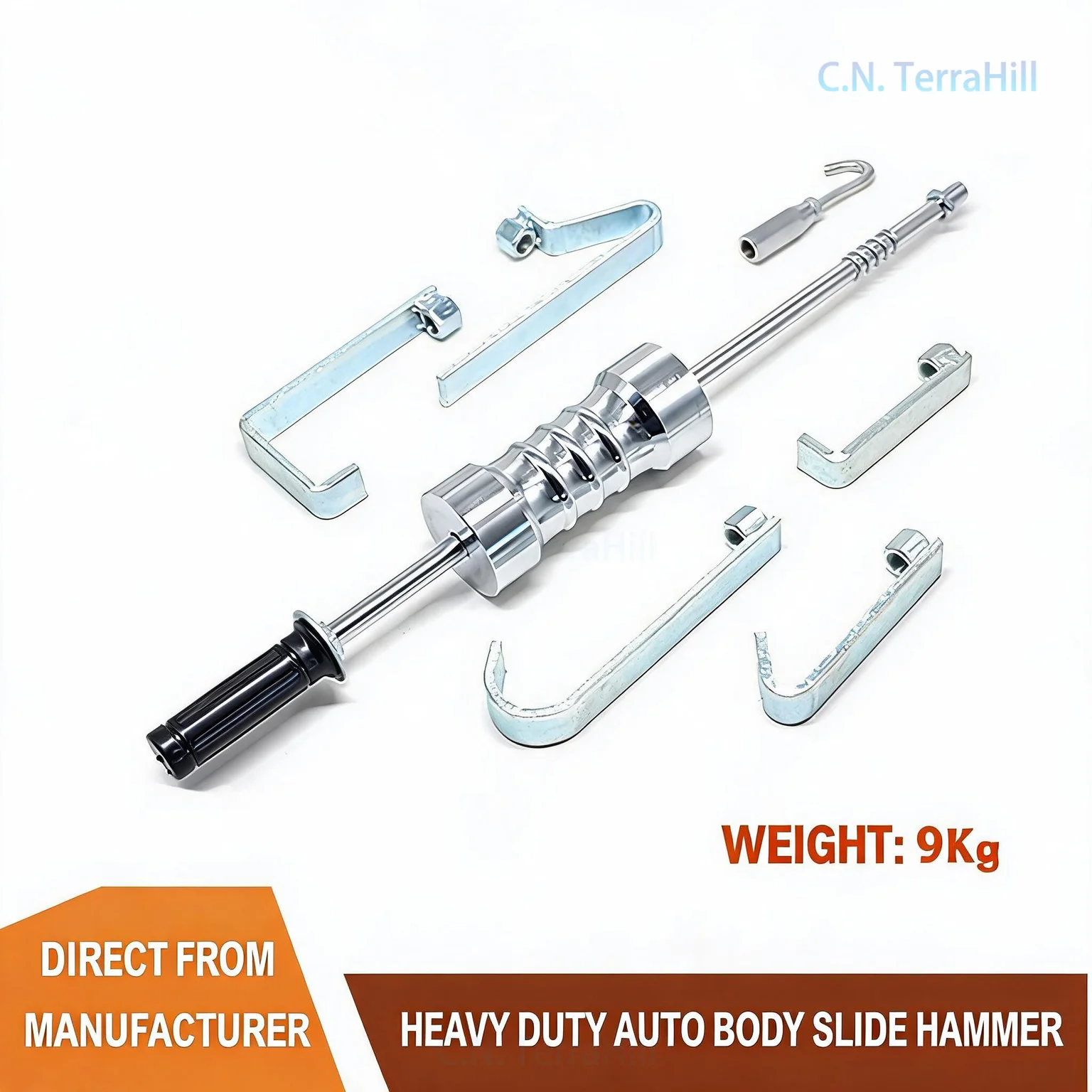 Heavy Duty Sheet Metal Dent Puller Kit with Slide Hammer Spot Welder Extractor Tool for Auto Body Repair