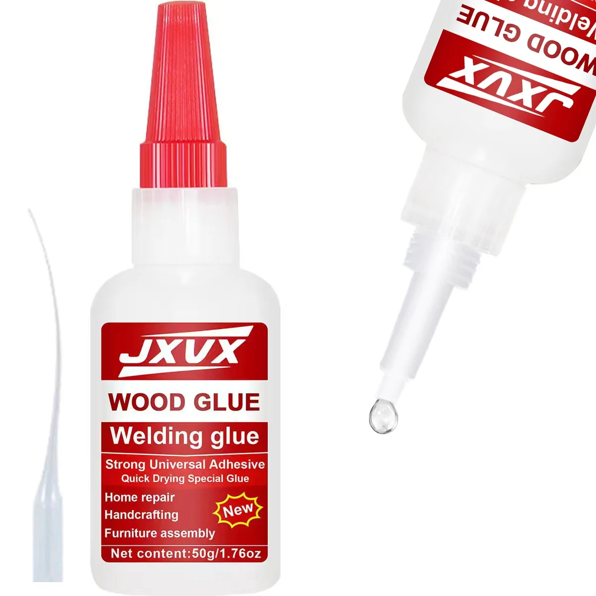 لحام سيراميك جديد JXVX 50 جرام مع غراء عالي المقاومة للزيت، أداة غراء قوية لإصلاح السيراميك الجاف الفوري، درجة حرارة عالية، أمان، غير أبيض، موزع دقيق للهدايا
