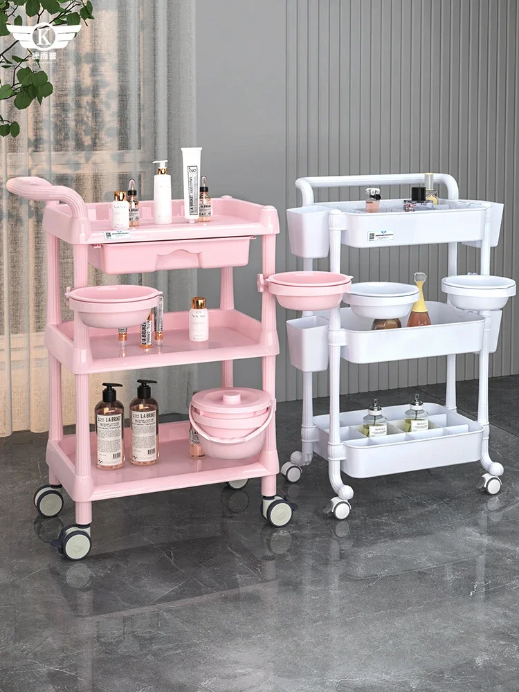 

Storage Tattoo Cosmetic Salon Trolley Rolling Hairdressing Beauty Salon Trolley Manicure Carrello Attrezzi Beauty Furniture