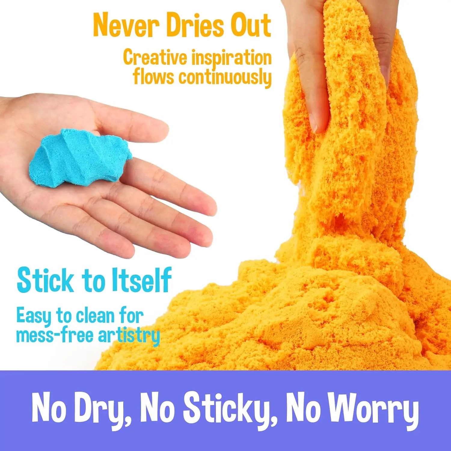 ألعاب حسية بالرمل الملون للأطفال ، 18 رطل ، ذاتية الالتصاق ، صندوق رمل قابل للطي ، حشو سلة ، مجموعة متعددة الألوان بالجملة للفصول الدراسية