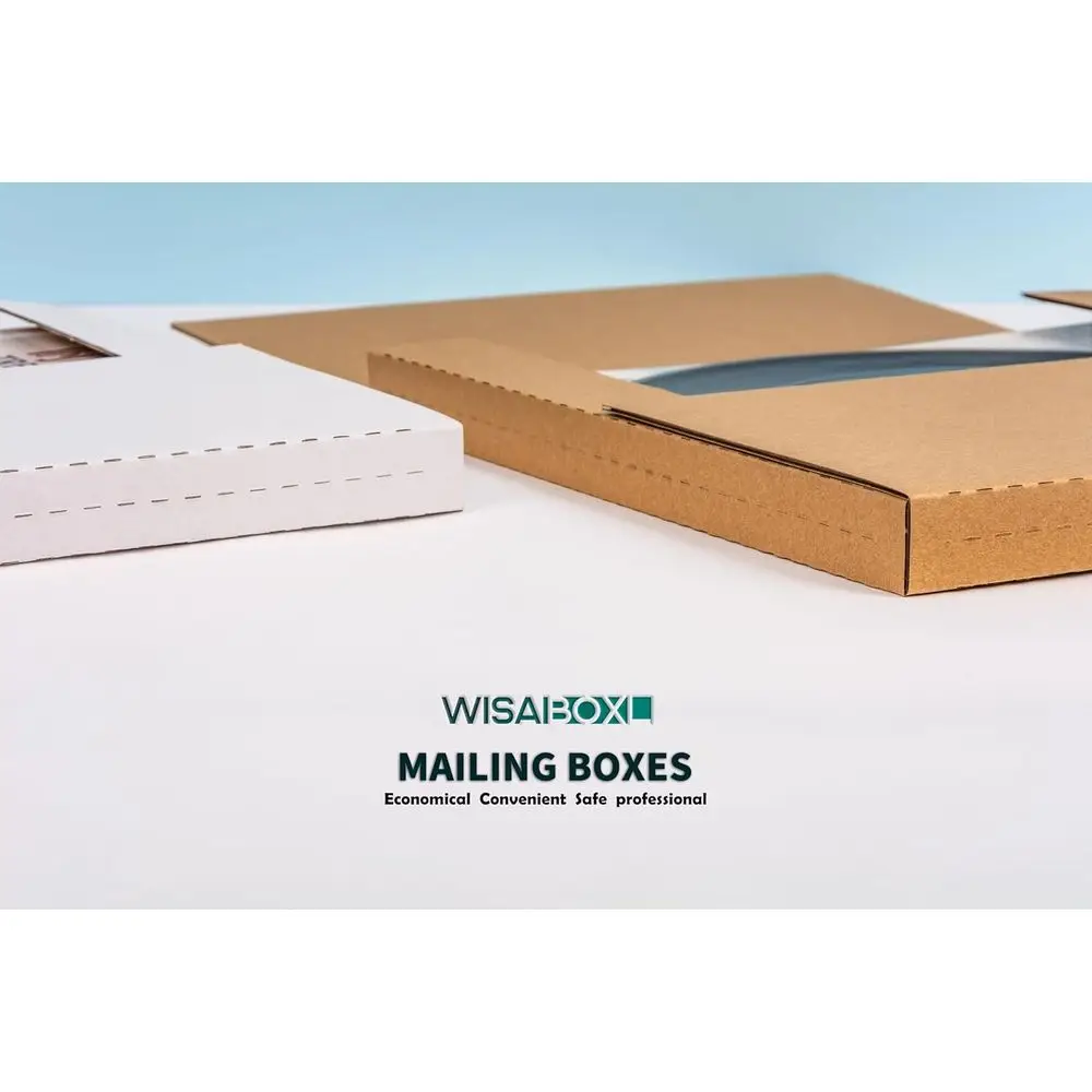 12.8 Vinyl Record Shipping Boxes, 50 Pack, Multi-Depth, Easy-Fold, Fragile Stickers Included