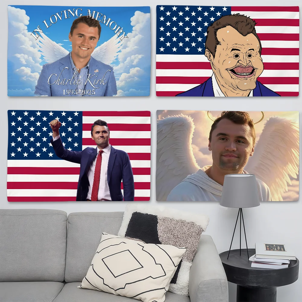 Funny C-charlie Kirk Interesting Flag Suitable For Birthday Parties Living Room Bedroom And Outdoor Camping Decorations