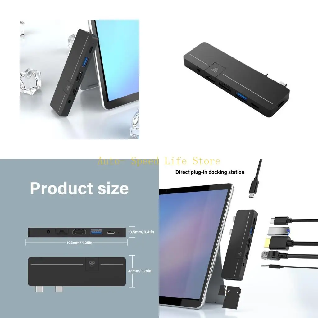 

02DA Портативный док -станция с сплава алюминиевого сплава для Pro9/8/x 4K Display Supporm