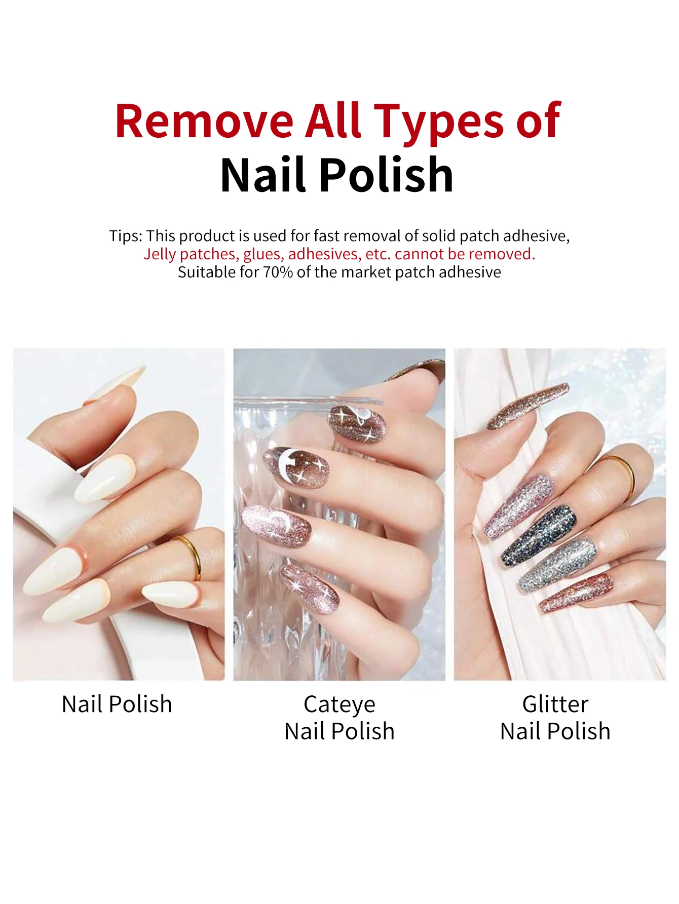 RS 120ml dissolvant d'ongles Gel faux ongles conseils adhésifs solides dissolvant de Gel presse sur les ongles Gel dissolvant d'éponge pour faux ongles réutilisable