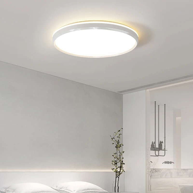 Bauhaus Bedroom Ceiling Light Silver Living Room Study LED Nordic Minimalist Lighting Full House Remote Control Lighting Fixture