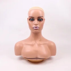 DAHIFY-Tête de Mannequin en PVC avec Épaules pour Femme, Accessoire de Maquillage en Molleton, Différents Modèles, Perruques de Cheveux, Chapeaux, Lunettes