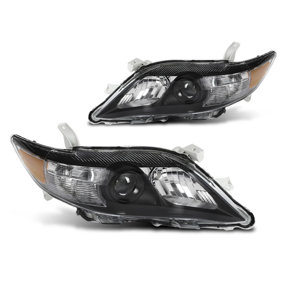 Black Projector Headlights Fit For 2010 2011 Toyota Camry Headlamps Left+Right
