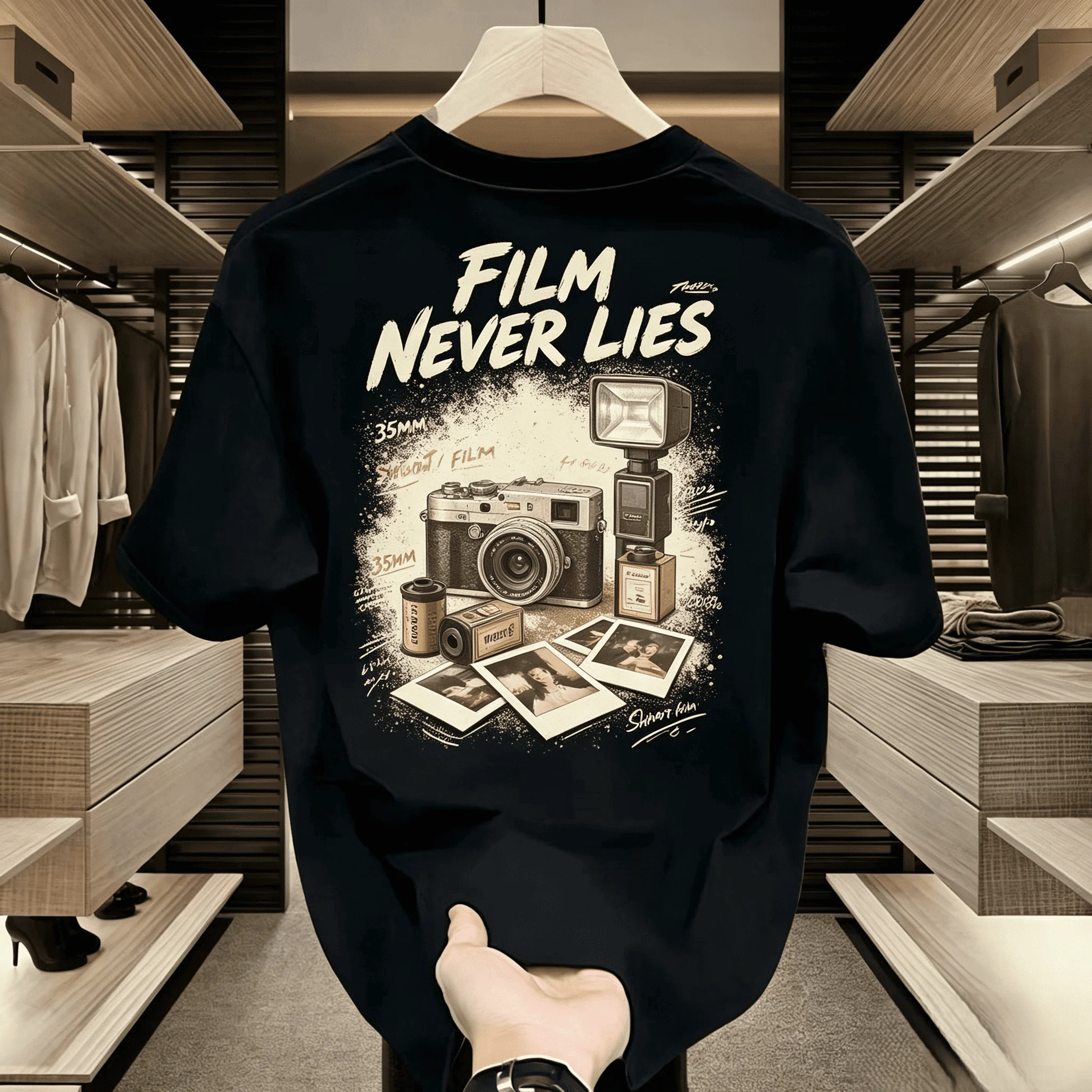 Film Camera 35Mm - T-shirt unisexe rétro pour hommes et