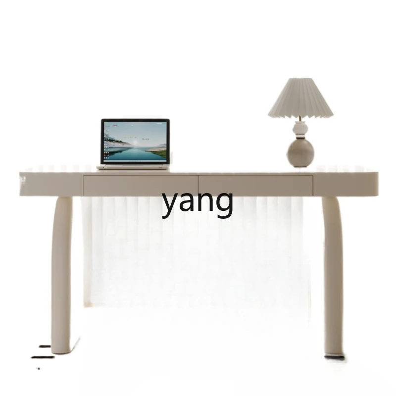 Yjq Cream Style Solid Wood Desk Modern High-Grade Desk Office Study Computer Desk