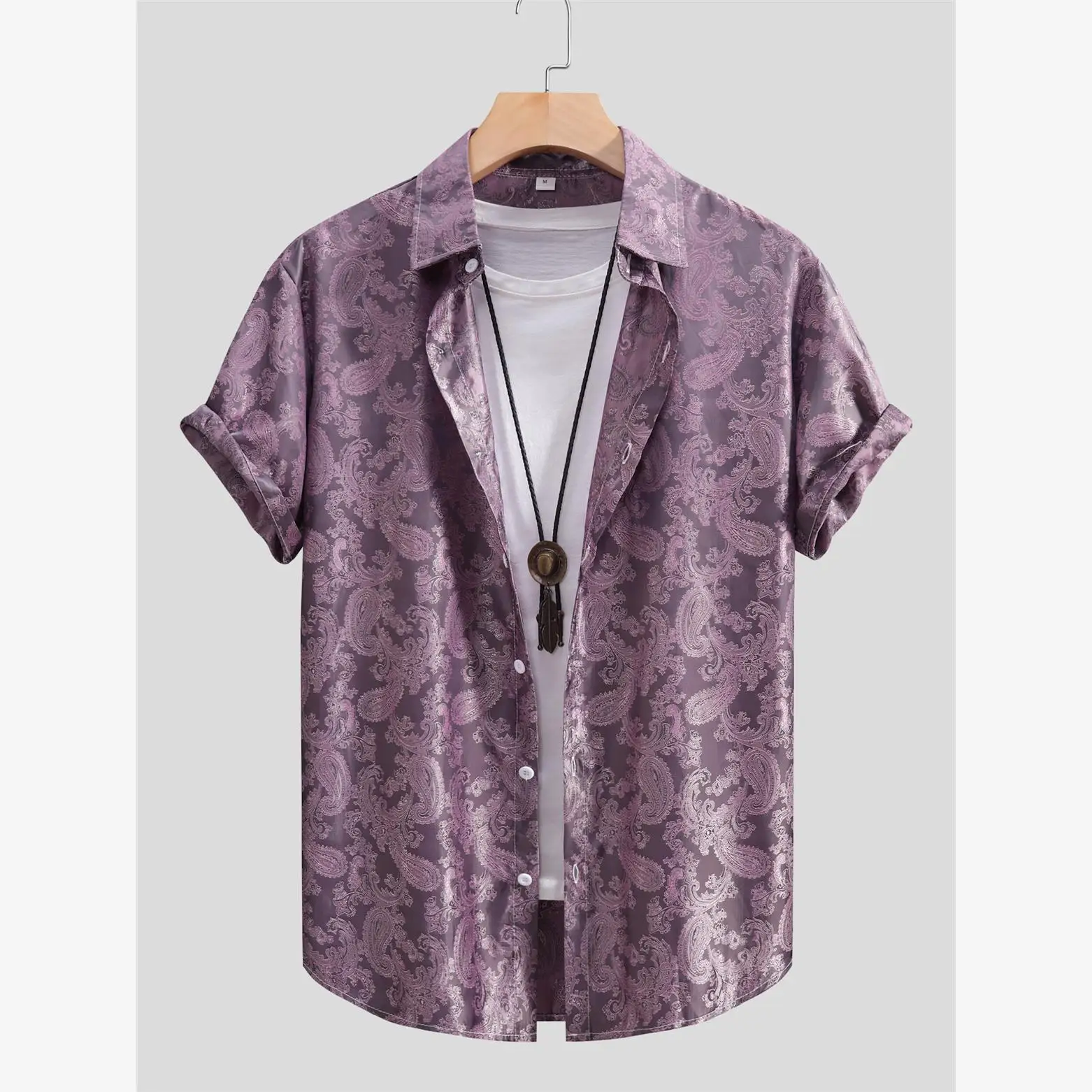 

Trendy Summer ort Sve irt Floral Youth Beachwear Breathable Moisture ng adient Design Casual Loose Fit Men's irt