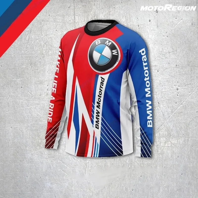 

BMW Motorcycle Unisex Clothing, Mountain Bike Off-road Breathable Quick Drying Long Sleeved T-shirt, 3D Printed Men's Shirt