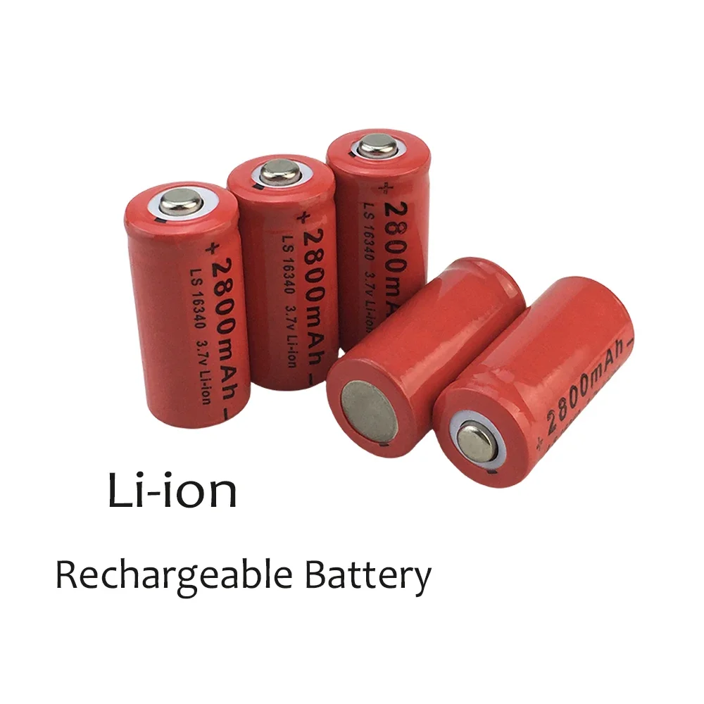 Caméra de sécurité au lithium-ion aste, SL16340, 3.7V, 2800mAh, CR123A, RCR 2024 ICR, 123 Nouveau