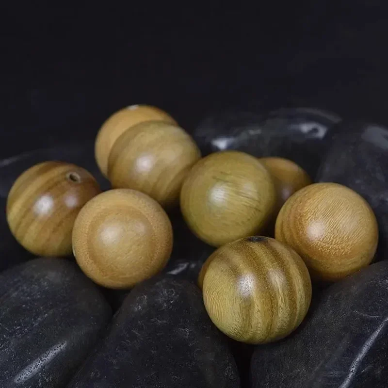 Natural Green Sandalwood Loose Beads Bracelet Wooden round Beads Beaded Crafts Plate String Men's and Women's