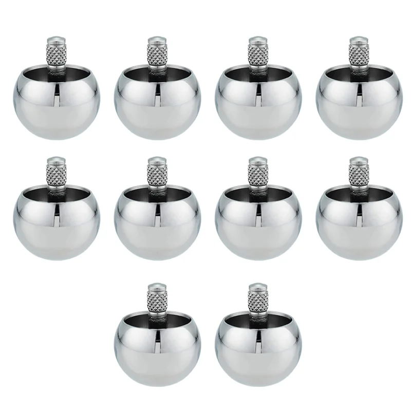 

CYGJ-10X Tippe Top Metal Flip Over Top Stainless Steel Spinning Top Amazing Gift, Silver