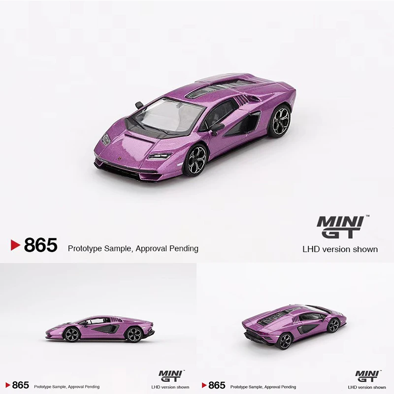 PreSale MINIGT 865 1:64 Countach LPI 800-4 Viola 30th Diecast Diorama Model Collection Miniature Toys