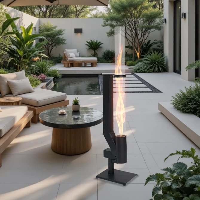 High Quality Durable Wood Pellet Heater Rocket Stove Patio Heater with Cleaning Brush Modern Style for Outdoor Heating