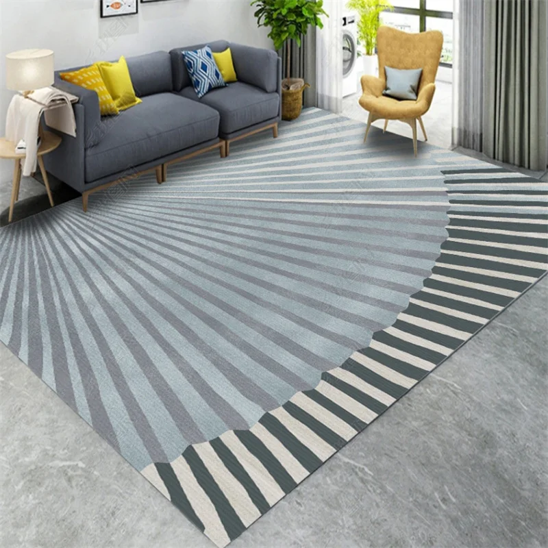 

Light Luxury Hotel Homestay Decoration Carpet Home Lounge Bedside Non-slip Rug Geometric Balcony Corridor Porch Large Area Rugs