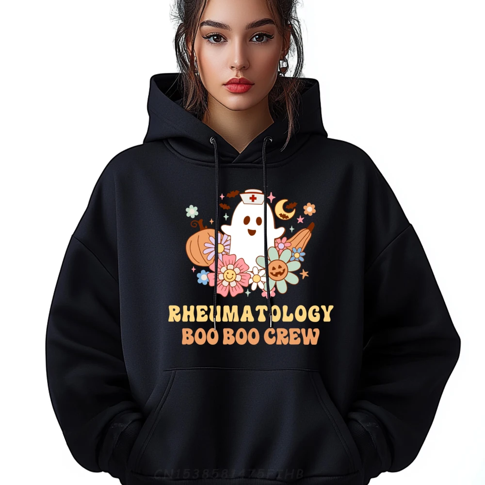 

Rheumatology Boo Boo Crew Nurse Halloween Oversized Hoodie Printed Sweater Camisa Luxury Man Hooded Shirt