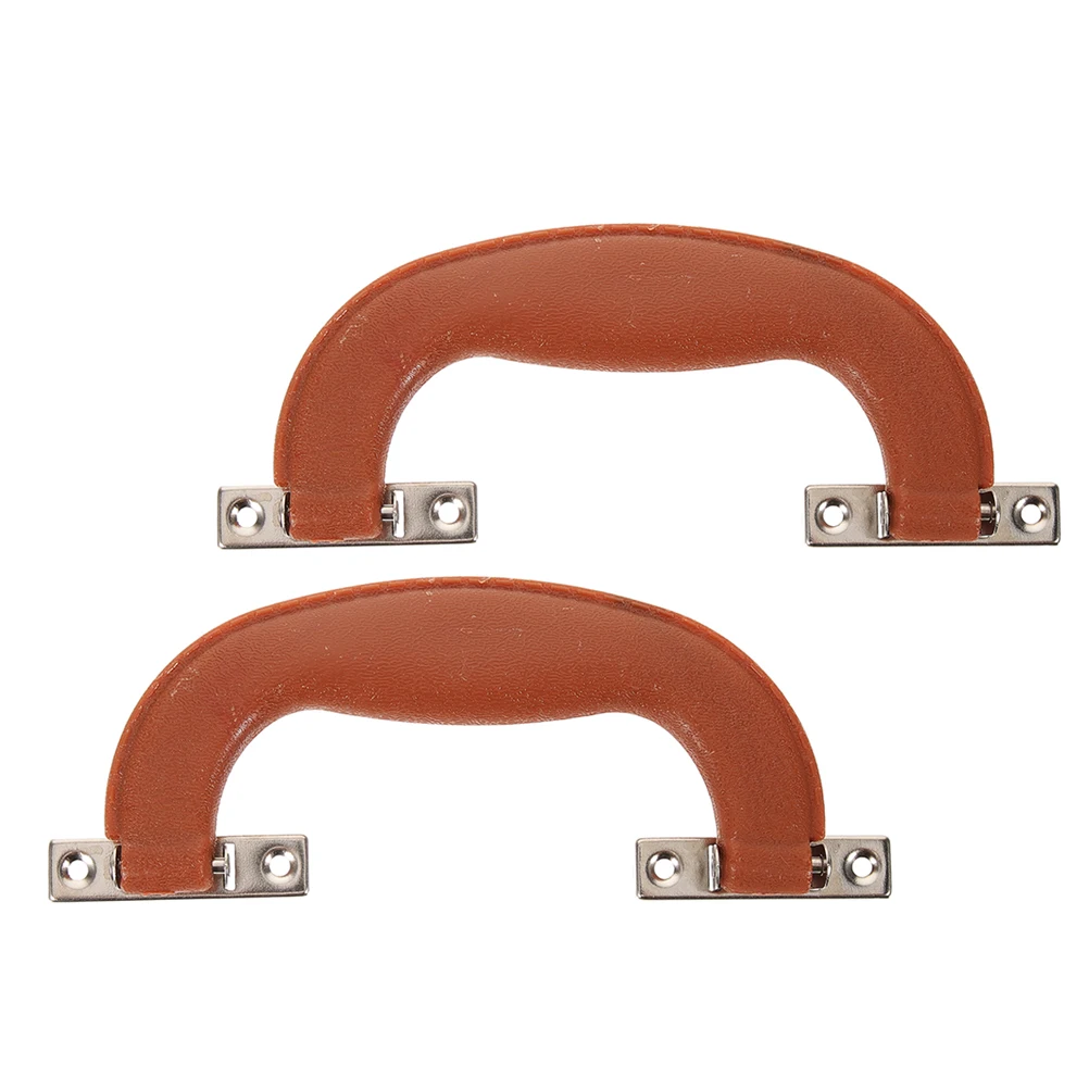 

2pcs Plastic Luggage Handle With Zinc Alloy Bracket Ergonomic Heavy-Duty Replacement For Suitcase Toolbox Travel Case Trunk