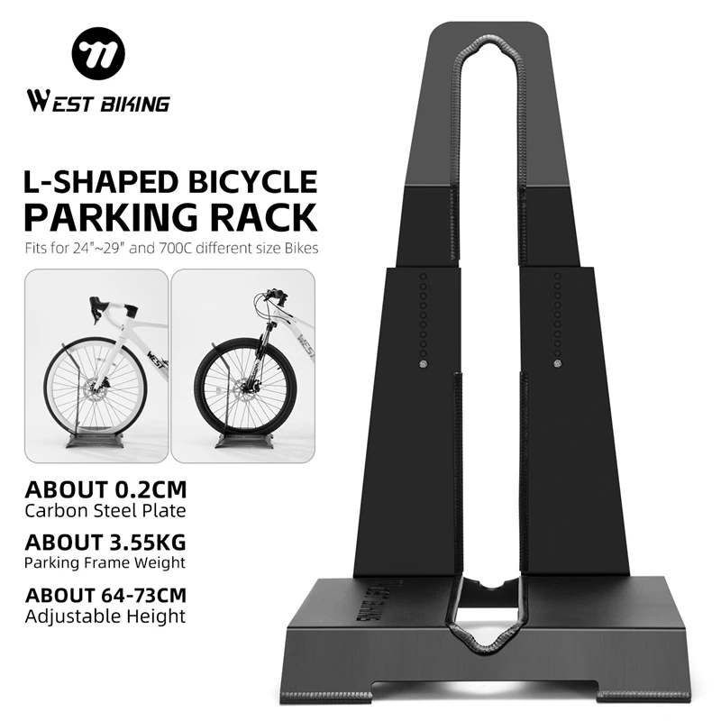 

West Biking L-образная углеродистая сталь, парковочная стойка для велосипеда, внутренняя подставка для хранения велосипеда, универсальный держатель для шоссейного велосипеда MTB, аксессуары для велосипеда