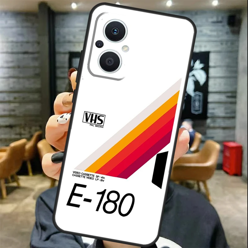 حافظة شريطية ريترو VHS لهاتف OPPO Reno 13 13F 12 F 11 8T 7 8 10 Pro OPPO Find X8 X6 Pro X3 X5 Lite Cover Coque