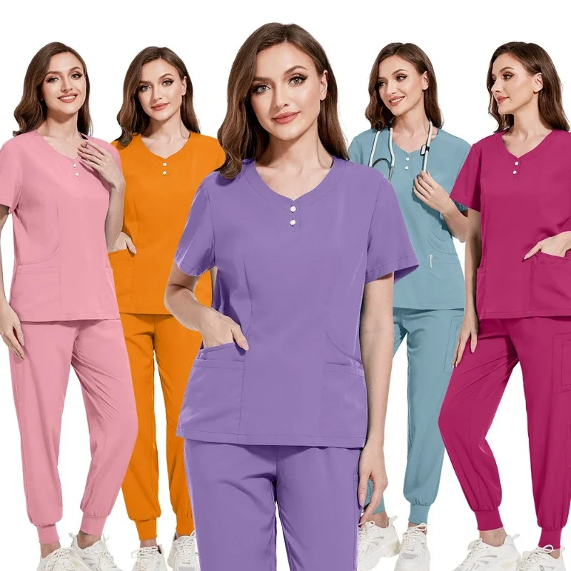 women's-stretch-medical-scrub-top-short-sleeve-for-operating-room-soft-nursing-workwear-for-doctors-nurses-and-healthcare-staff