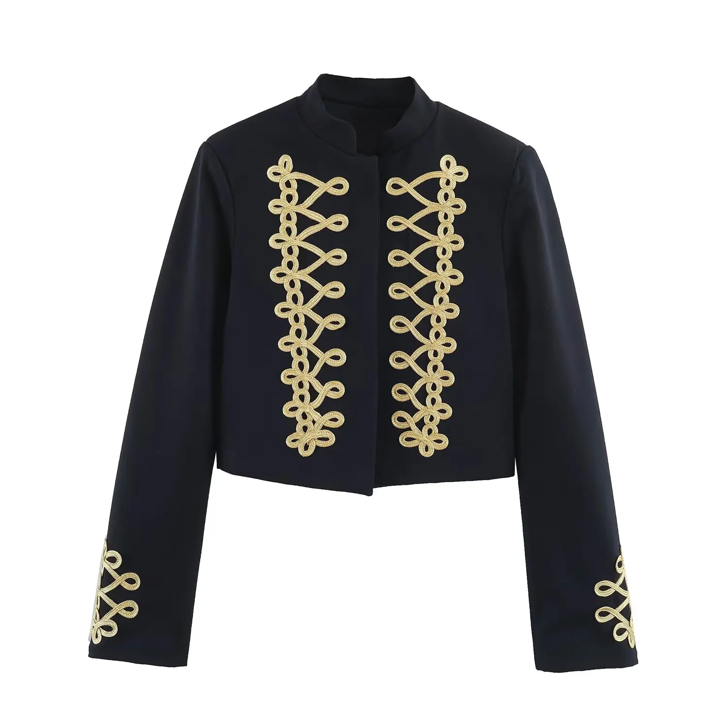 KONDALA Damen Schicker Vintage-Blazer, Eleganter Kurzblazer mit Knotendetail, Trendiger Blazer für Dating und Dinner, Frühherbst 2026 – Detail 3
