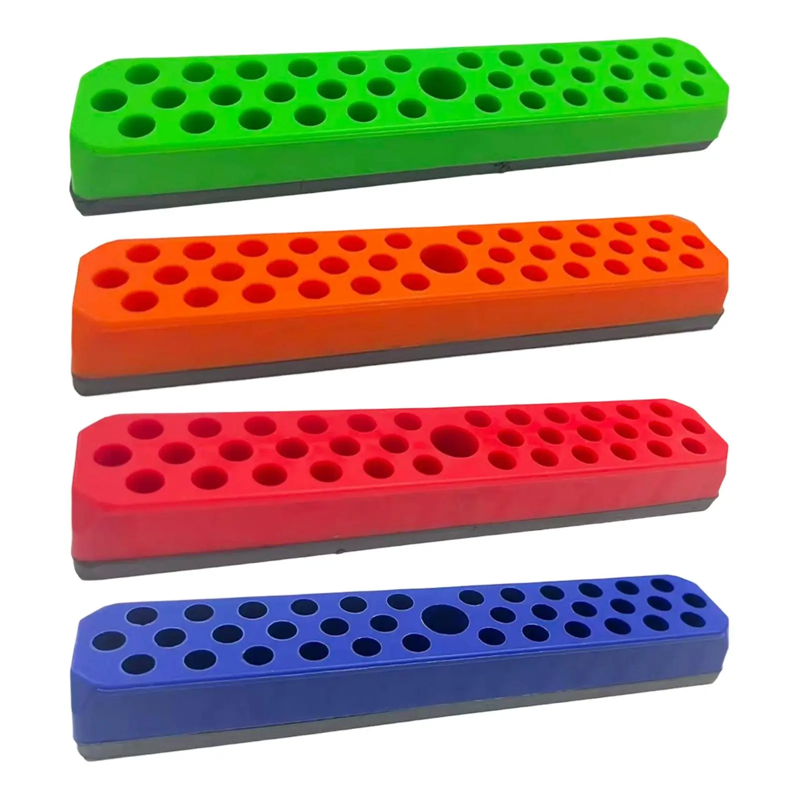 Reliable Hex Bit Organizer Magnetic Holder Rack with Secure Rubber Base for Workshop and DIY Workspace
