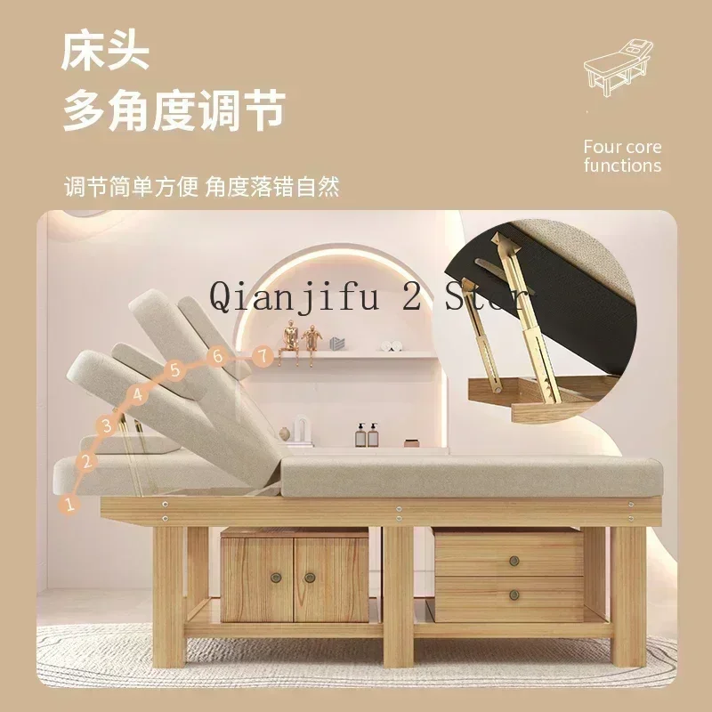 Massage Folding Cama Beauty Mattresses Couch Wooden Tattoo Lash Salon Bed Full Body Cama Dobravel Beauty Furniture LJ50MB