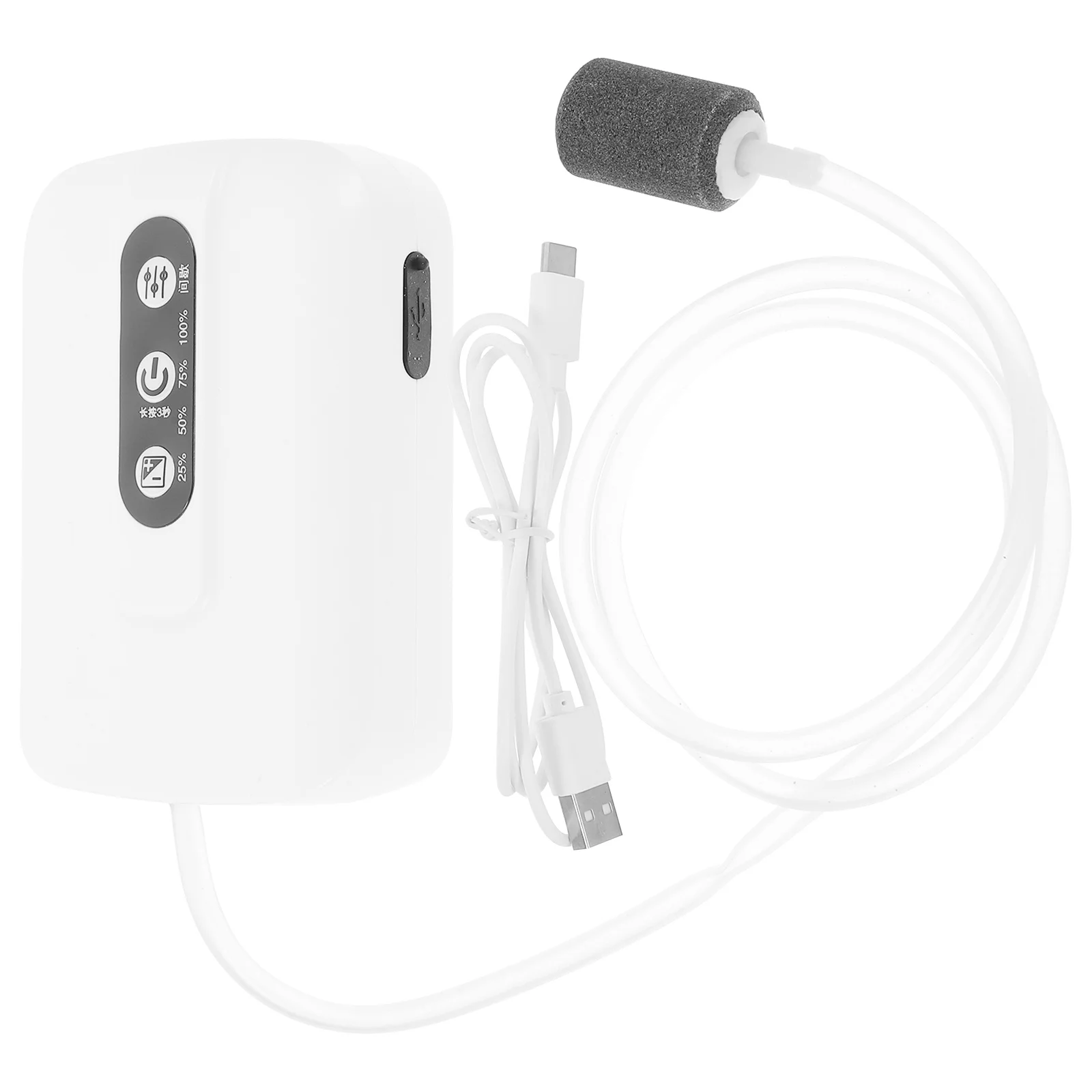 

1 set 1 Set Of Professional Oxygen Pump For Fish Tank Usb Charging Air Aerator, Silent Small Aquarium Bubbler, Portable Plastic