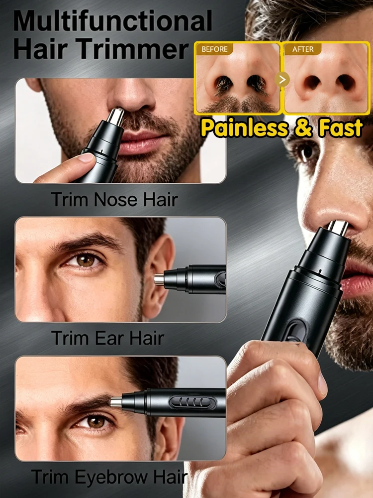 Professional Nose And Ear Hair Trimmer Electric Nose Hair Machine Nose Hair Clipper Rechargeable Man Nose Hair Remover