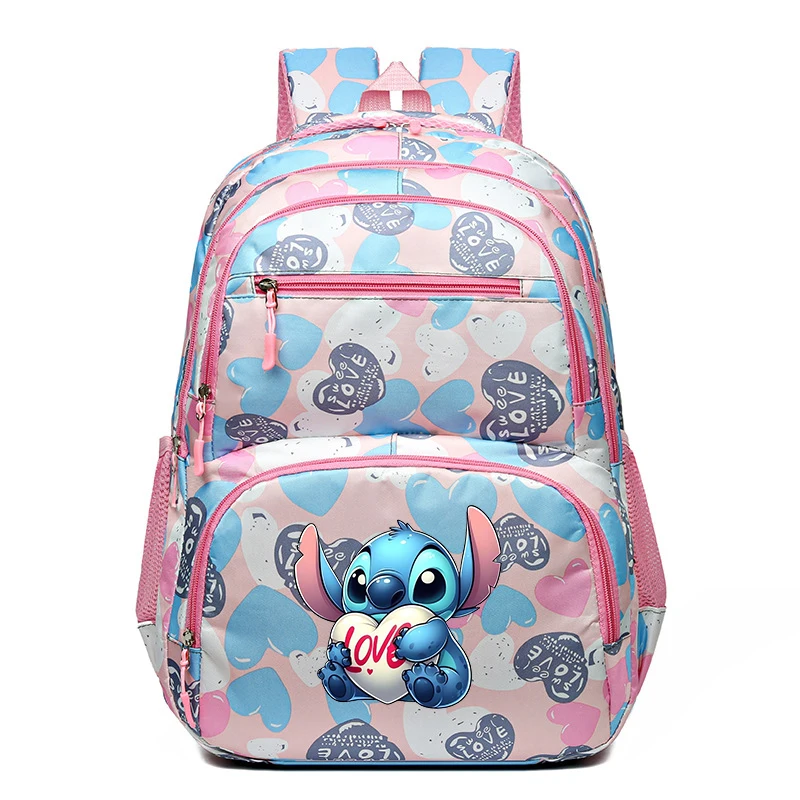 Lilo & Stitch Disney Plecak dla dzieci Dziewczyna Anime Plecak Kawaii Nastolatek Tornister o dużej pojemności Torba studencka Plecak Prezent