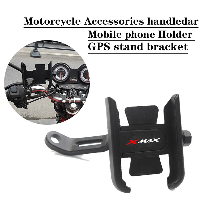 

New models colour XMAX Motorcycle Handlebar Rearview Mirror Mobile Phone Holder GPS Stand Bracket Fit For XMAX300 XMAX400