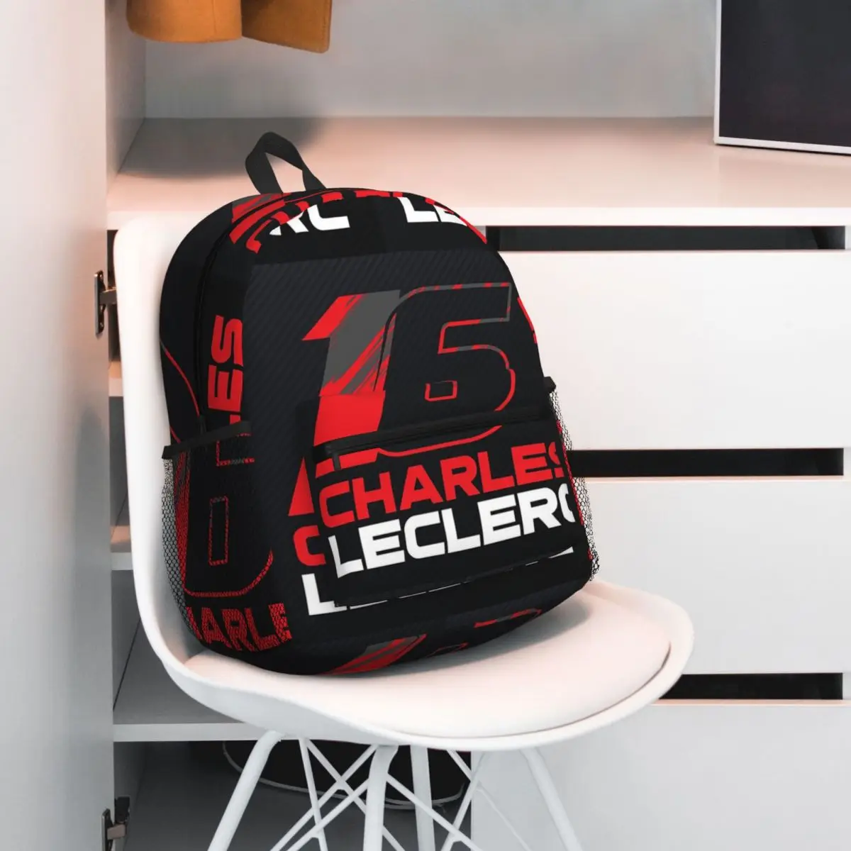 

Рюкзак Charles Leclerc V3, рюкзак большой емкости, детская сумка для книг, школьная сумка, сумки на плечо для мужчин и женщин