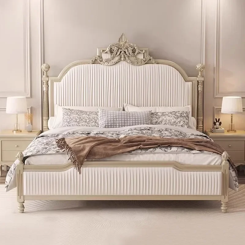 

Princess Bedroom Massage Bed Luxury Wooden Girls Bedroom Frame Bed Sleeping Leather Letto Matrimoniale Lounge Suite Furniture