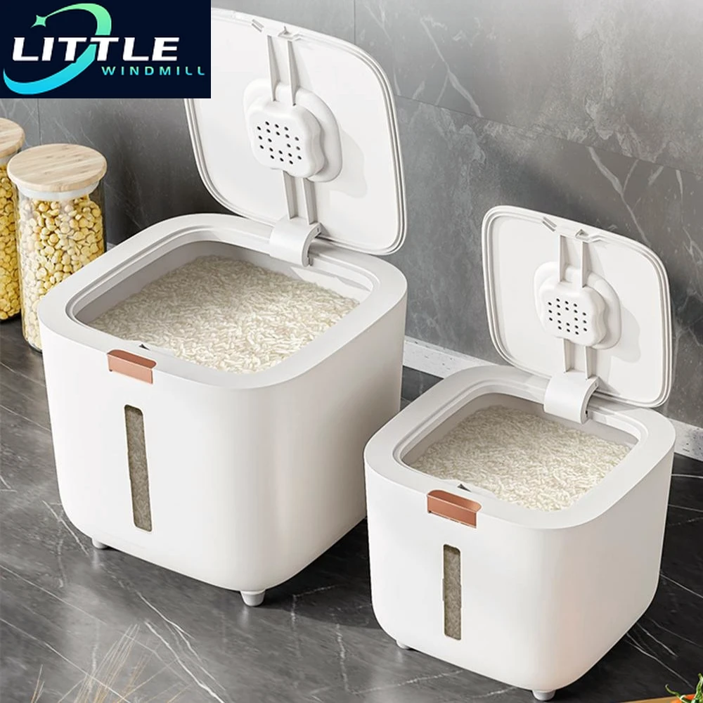 

Insect Proof Moisture Proof Rice Box Grain Sealed Jar Kitchen Container 5/10KG Storage Kitchen Container Storage Box with Lid