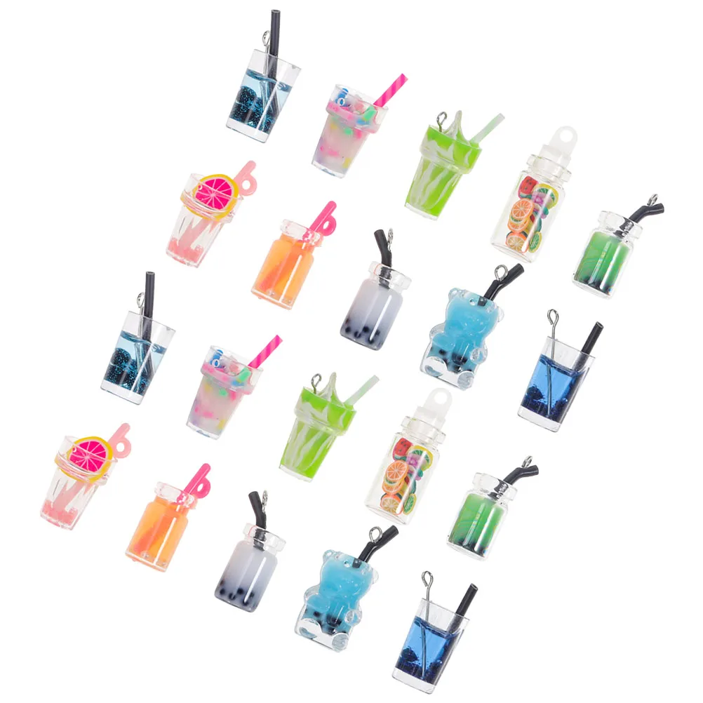 

20pcs Mini Glass Bottle Charms Lightweight Durable Jewelry Making Keychain Necklaces Bracelets Earrings DIY Accessories Bulk