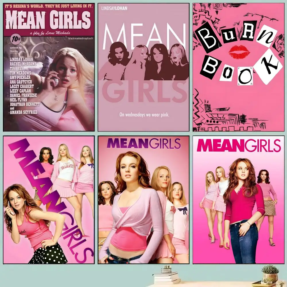M-Mean Girls Movie Poster Room Decor Home Wall Art Printing Waterproof Garage Bed Room Posters Gift