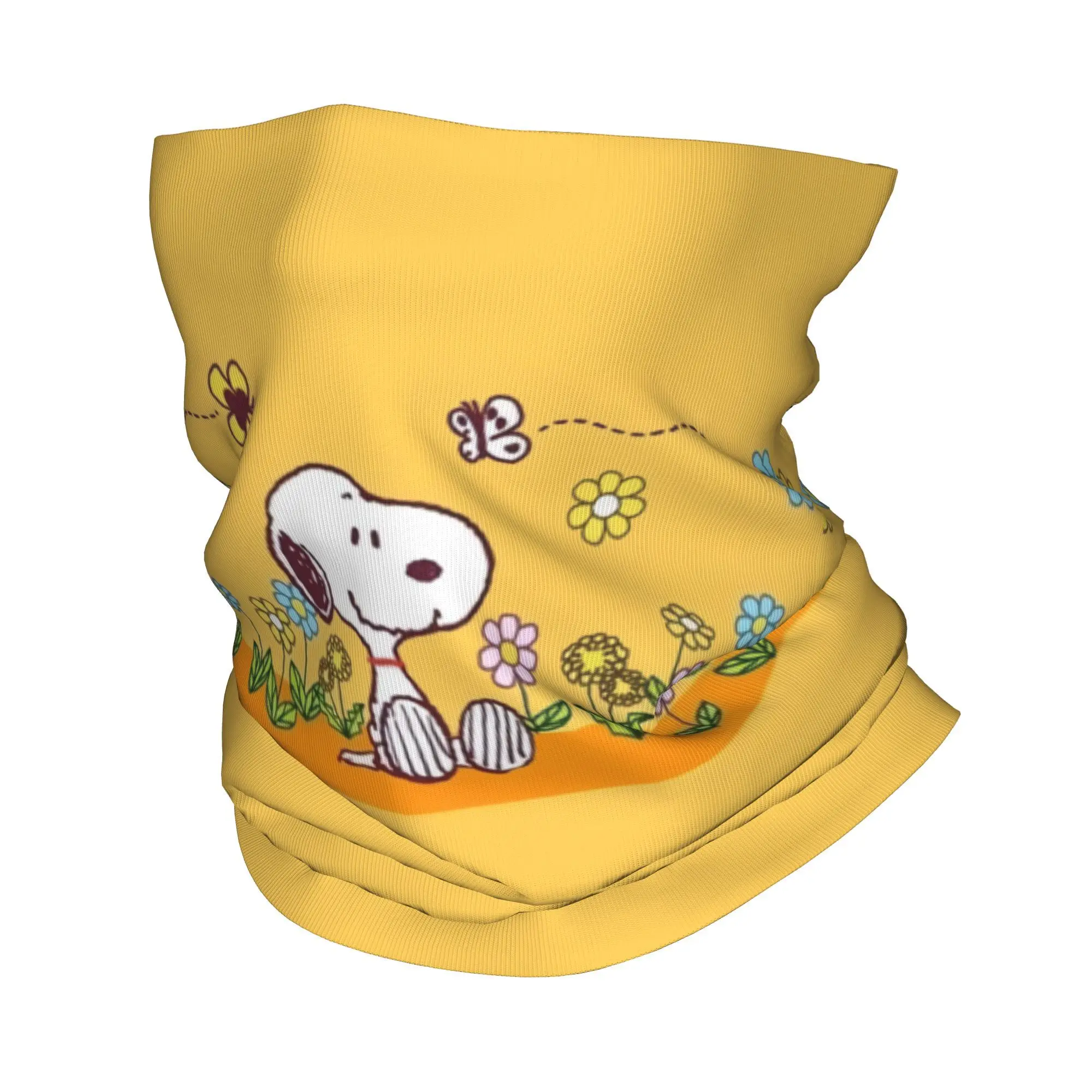 Custom Snoopys Neck Gaiter Men Women UV Protection Winter Movie Bandana Scarf for Hiking